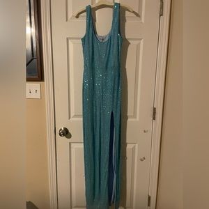 New with tags Fashion Nova blue sequin dress